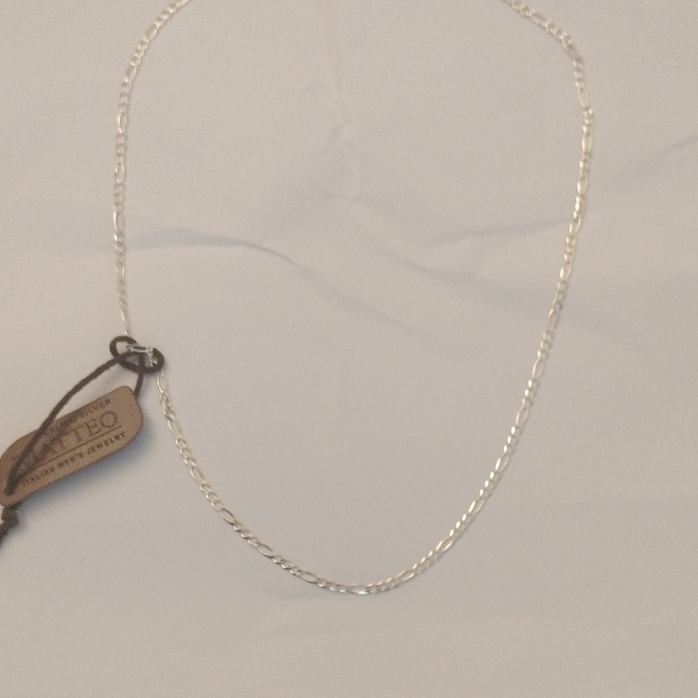 MATTEO Italian Men Jewelry 20 Inch 925 Sterling Silver Chain